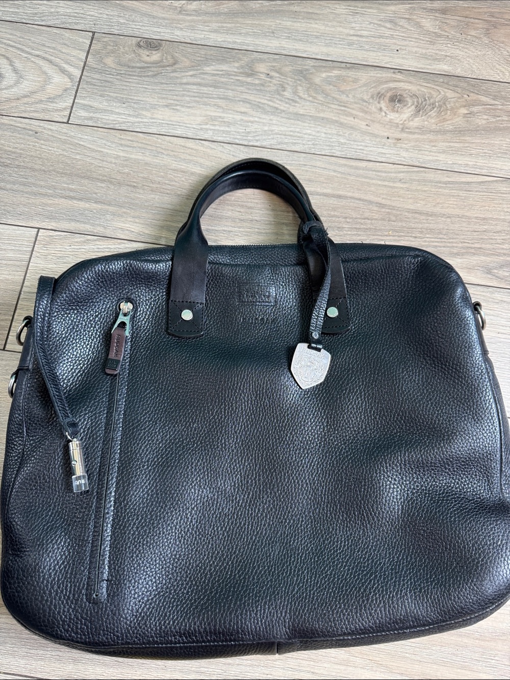 Rudsak Black Leather Briefcase Travel/laptop  Bag
